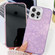 iPhone 16 Pro Plating Glitter Texture TPU Phone Case with Lens Film - Pink Wrinkles
