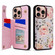 iPhone 16 Pro Printed Double Buckle RFID Anti-theft Phone Case - Pastoral Rose