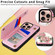 iPhone 16 Pro Printed Double Buckle RFID Anti-theft Phone Case - Rose