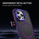 iPhone 16 Pro Rainbow Series Skin Feel MagSafe Lens Holder Phone Case - Dark Purple
