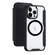 iPhone 16 Pro RFID Blocking Adsorption Flip MagSafe Leather Phone Case - Black