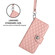 iPhone 16 Pro Rhombic Texture Flip Leather Phone Case with Lanyard - Coral Pink