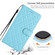 iPhone 16 Pro Rhombus Lattice Texture Leather Phone Case - Light Blue