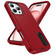 iPhone 16 Pro Rugged PC + Silicone Phone Case with Holder - Red+Black