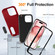 iPhone 16 Pro Rugged PC + Silicone Phone Case with Holder - Red+Black