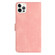 iPhone 16 Pro Seven Butterflies Embossed Leather Phone Case - Pink
