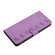 iPhone 16 Pro Seven Butterflies Embossed Leather Phone Case - Purple