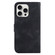 iPhone 16 Pro Seven-shaped Embossed Leather Phone Case - Black