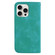 iPhone 16 Pro Seven-shaped Embossed Leather Phone Case - Green