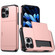 iPhone 16 Pro Shockproof Armor Phone Case with Card Slot - Rose Gold
