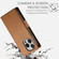 iPhone 16 Pro Side Buckle Magnetic Frosted Leather Phone Case - Brown