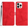 iPhone 16 Pro Skin-feel Stitching Leather Phone Case - Red