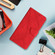 iPhone 16 Pro Stitching Embossed Leather Phone Case - Red