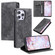 iPhone 16 Pro Totem Embossed Magnetic Leather Phone Case - Grey