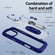 iPhone 16 Pro TPU + PC Lens Protection Phone Case with Ring Holder - Blue