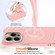 iPhone 16 Pro Wave Texture MagSafe Magnetic Liquid Silicone Phone Case - Pink