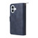 iPhone 16 Plus 9 Card Slots Zipper Wallet Bag Leather Phone Case - Blue