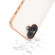 iPhone 16 Plus ABEEL Electroplated Frame Genuine Leather Elegant Phone Case - White