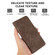 iPhone 16 Plus ABEEL Frosted Magnetic RFID Leather Phone Case - Brown