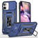 iPhone 16 Plus Armor PC + TPU Camera Shield Phone Case - Navy Blue