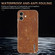 iPhone 16 Plus AZNS Electroplated Frame Crocodile Texture Full Coverage Phone Case - Brown