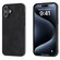 iPhone 16 Plus Black Frame PU Leather Full Coverage Phone Case - Black