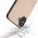 iPhone 16 Plus Black Frame Woven Texture PU Phone Case - Beige iPhone 16 Plus Black Frame Woven Texture PU Phone Case - Beige