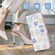 iPhone 16 Plus Bronzing Painting RFID Leather Case - Bloosoming Flower