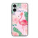 iPhone 16 Plus Colorful Painted Glass Phone Case - Flamingo