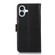 iPhone 16 Plus Crazy Horse Top Layer Cowhide Leather Phone Case - Black