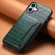 iPhone 16 Plus Crocodile Texture Card Bag Design Full Coverage Phone Case - Green