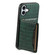 iPhone 16 Plus Crocodile Texture Card Bag Design Full Coverage Phone Case - Green