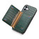 iPhone 16 Plus Crocodile Texture Card Bag Design Full Coverage Phone Case - Green