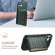 iPhone 16 Plus Crocodile Texture Card Bag Design Full Coverage Phone Case - Green