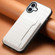 iPhone 16 Plus Crocodile Texture Card Bag Design Full Coverage Phone Case - White