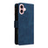 iPhone 16 Plus Crossbody Multi-card Slot Wallet Zipper Leather Phone Case - Dark Blue