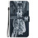 iPhone 16 Plus Crystal Texture Colored Drawing Leather Phone Case - Cat Tiger Reflection