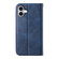 iPhone 16 Plus Cubic Grid Calf Texture Magnetic Leather Phone Case - Blue