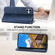 iPhone 16 Plus Cubic Grid Calf Texture Magnetic Leather Phone Case - Blue
