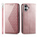 iPhone 16 Plus Cubic Grid Calf Texture Magnetic Leather Phone Case - Rose Gold