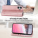 iPhone 16 Plus Cubic Grid Calf Texture Magnetic Leather Phone Case - Rose Gold