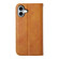 iPhone 16 Plus Cubic Grid Calf Texture Magnetic Leather Phone Case - Yellow