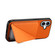 iPhone 16 Plus D04 Calf Texture Dual Card Slot Holder Phone Case - Orange
