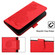 iPhone 16 Plus Datura Flower Embossed Flip Leather Phone Case - Red