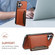 iPhone 16 Plus Denior Cowhide Texture Leather MagSafe Detachable Wallet Phone Case - Brown