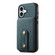 iPhone 16 Plus Denior D14 NK Retro Pattern MagSafe Magnetic Card Holder Leather Phone Case - Blue iPhone 16 Plus Denior D14 NK Retro Pattern MagSafe Magnetic Card Holder Leather Phone Case - Blue