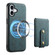 iPhone 16 Plus Denior D14 NK Retro Pattern MagSafe Magnetic Card Holder Leather Phone Case - Blue iPhone 16 Plus Denior D14 NK Retro Pattern MagSafe Magnetic Card Holder Leather Phone Case - Blue