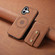 iPhone 16 Plus Denior D14 NK Retro Pattern MagSafe Magnetic Card Holder Leather Phone Case - Brown