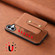 iPhone 16 Plus Denior D14 NK Retro Pattern MagSafe Magnetic Card Holder Leather Phone Case - Brown