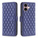 iPhone 16 Plus Diamond Lattice Wallet Flip Leather Phone Case - Blue